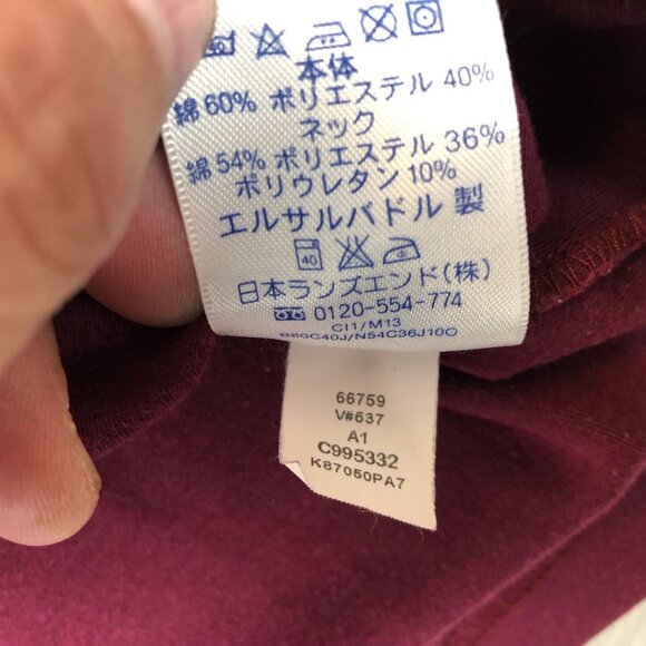 Lands End Womens Turtleneck Sweater Small (6-8) Burgundy Long Sleeves Casual - Picture 8 of 10